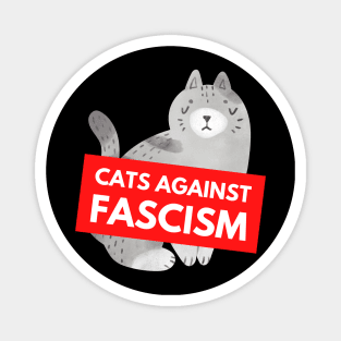 Cats Against Fascism (Charcoal) Magnet